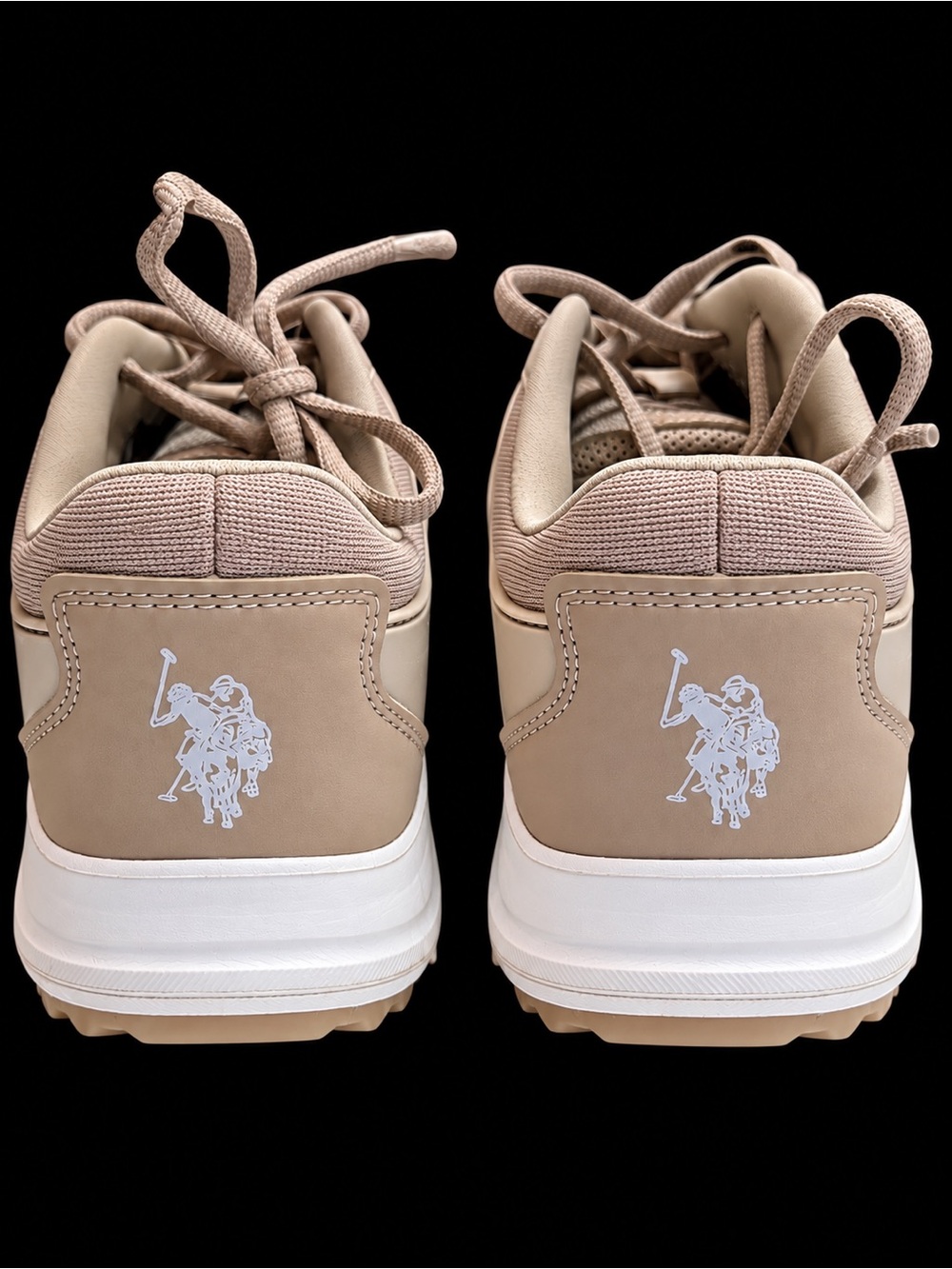 U.S. Polo Assn. Kids Beige/Tan Logo Sneakers